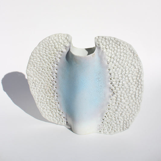 textured ceramic stingray vase