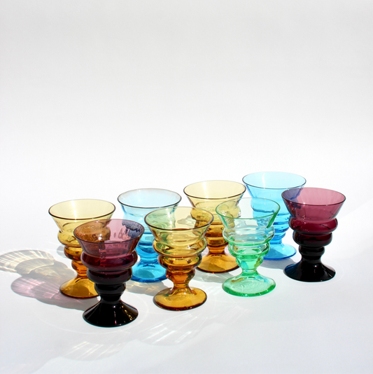 multi-colored ripple glasses (each)