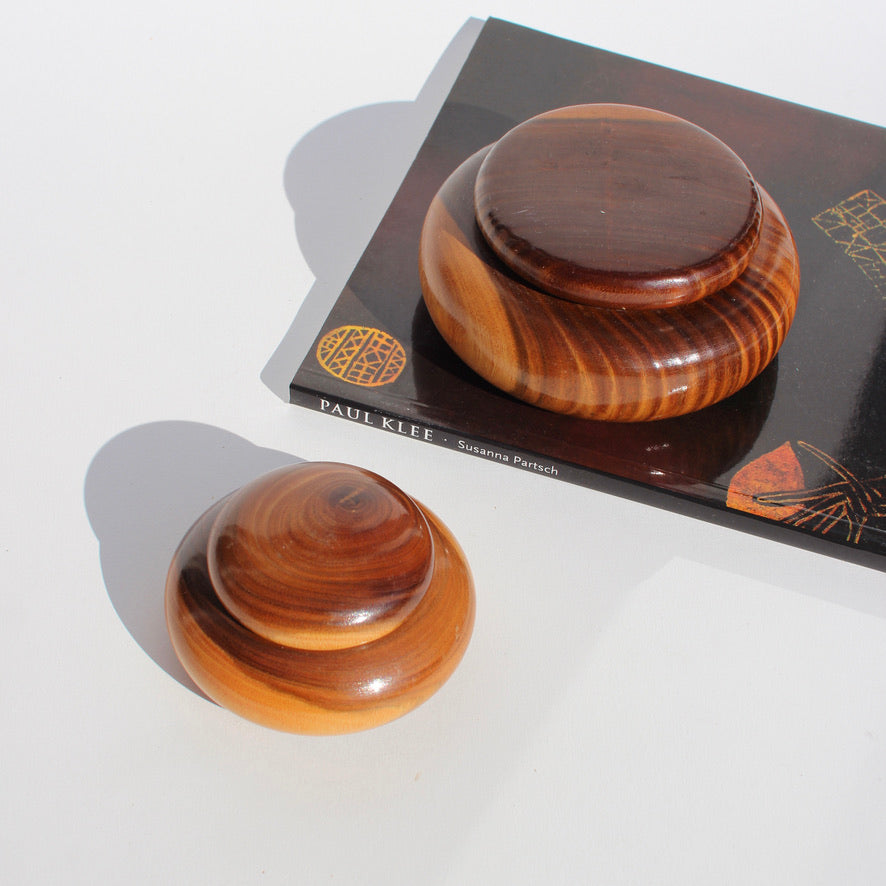 wooden lidded boxes