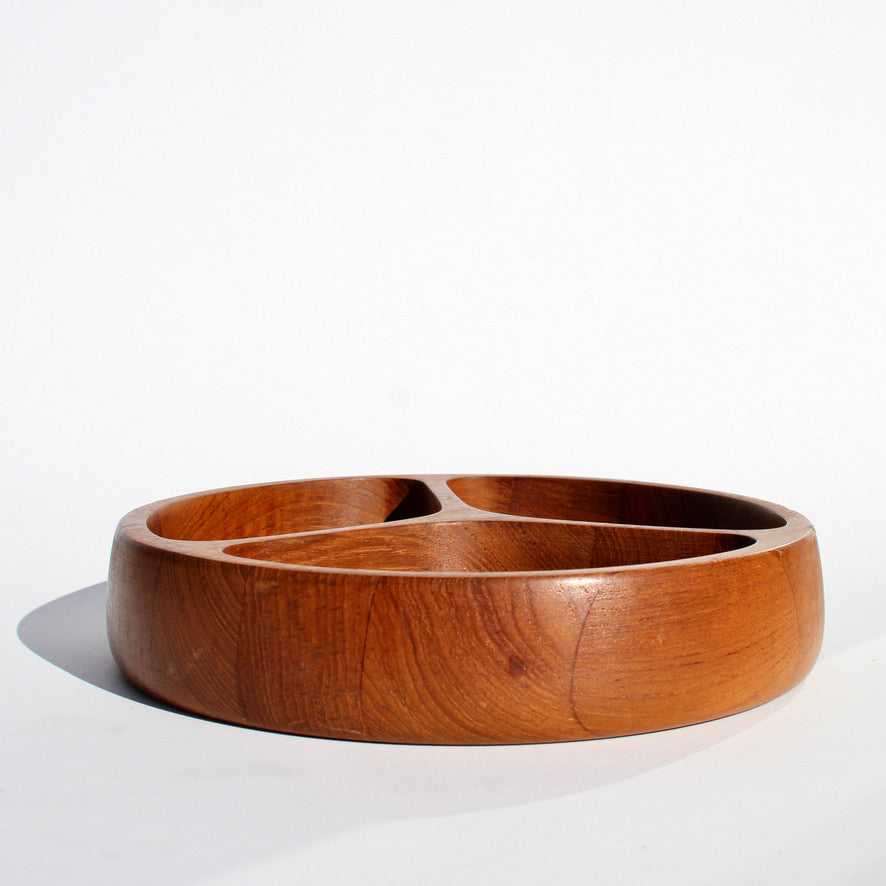 dansk teak snack tray