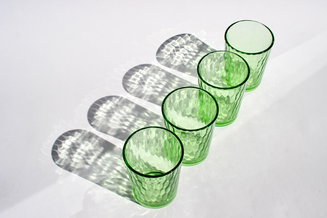 optic green juice glasses (4)