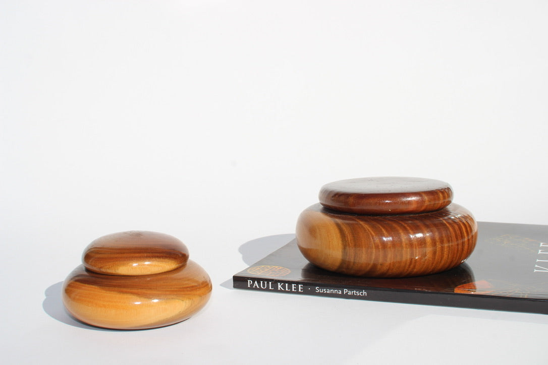 wooden lidded boxes