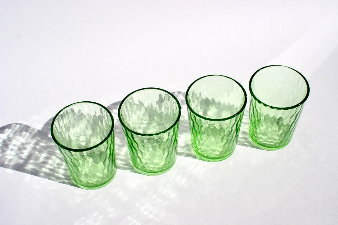 optic green juice glasses (4)