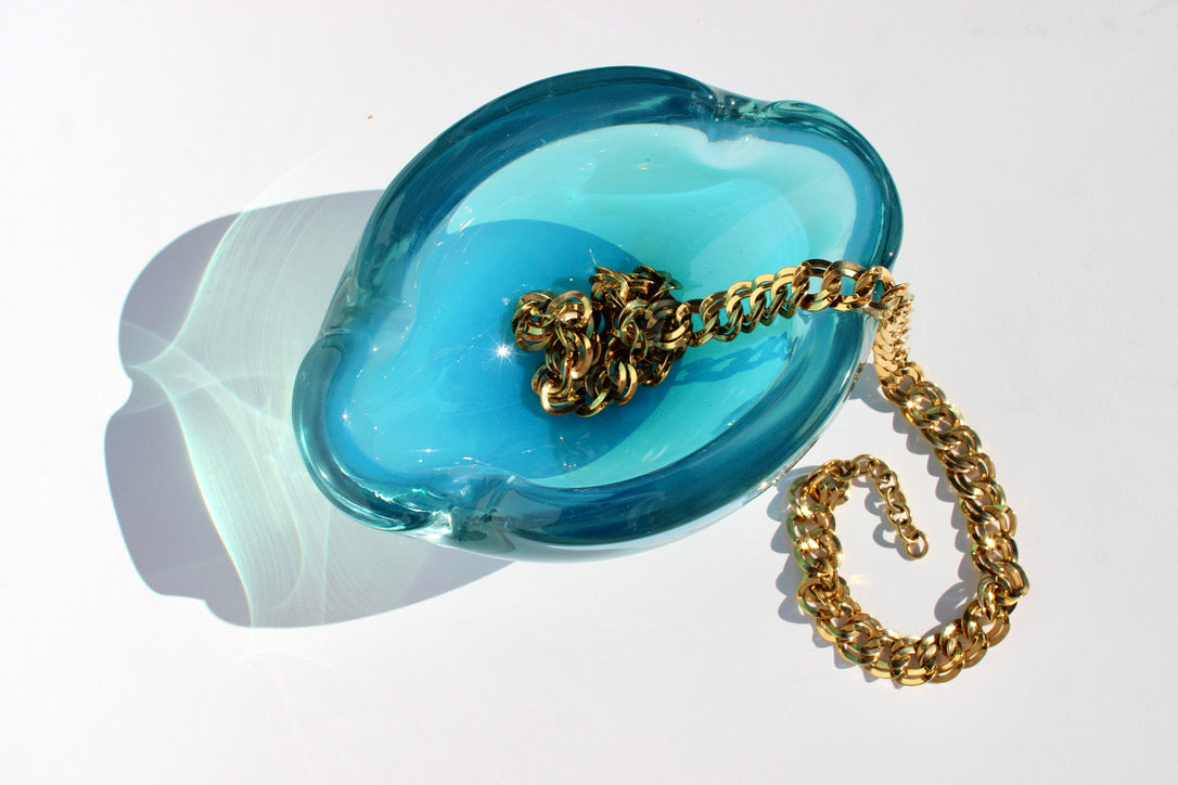 italian blue geode catchall