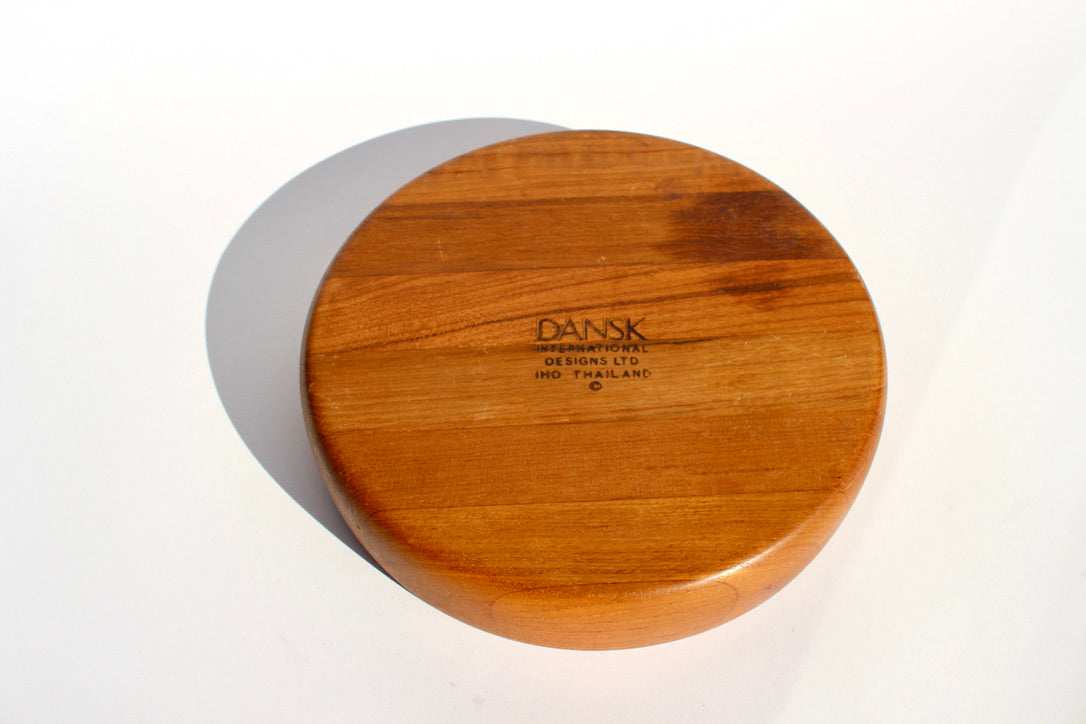 dansk teak snack tray